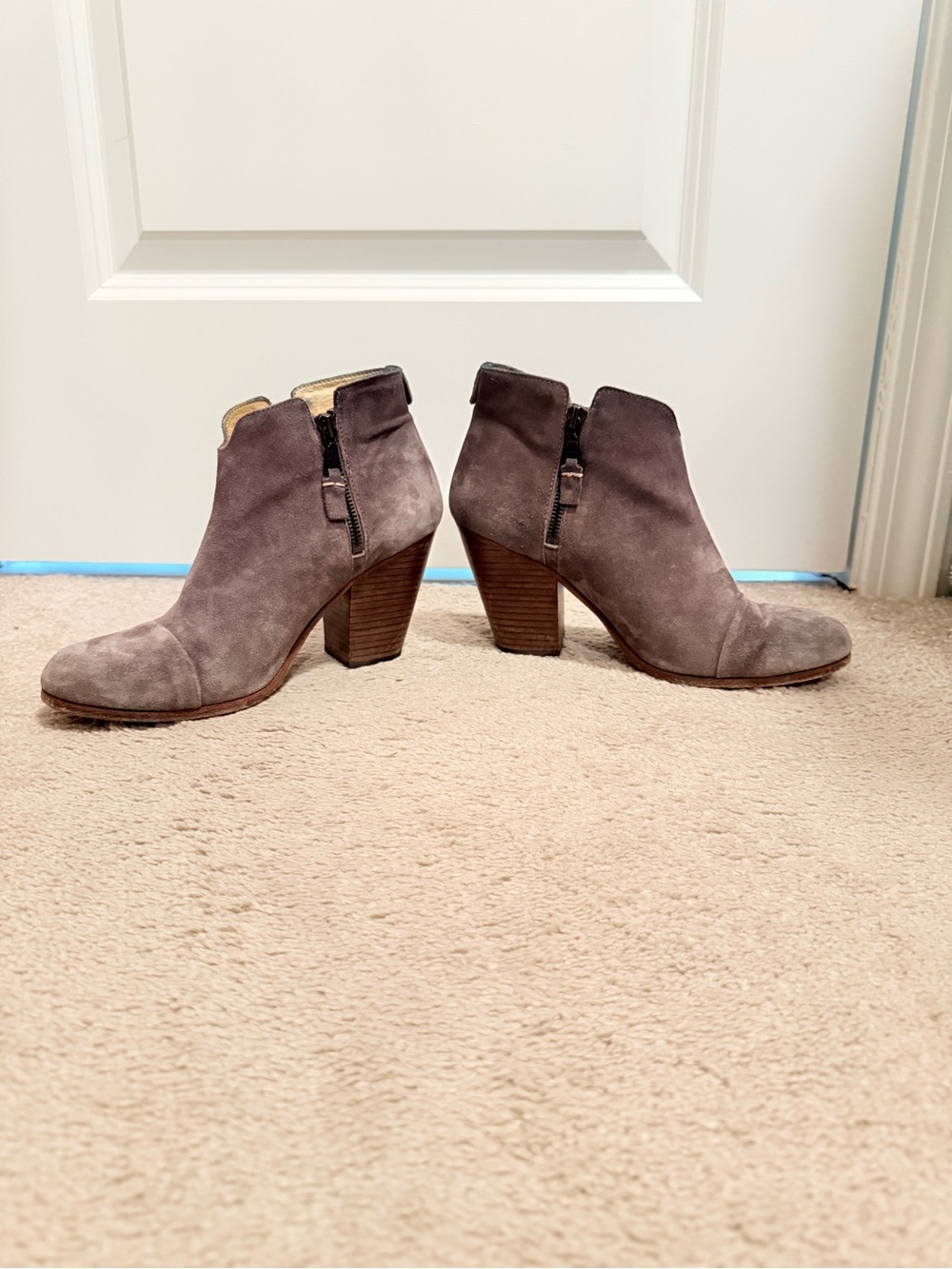 rag & bone Margot Boot Granite Suede Ankle Boots 39.5